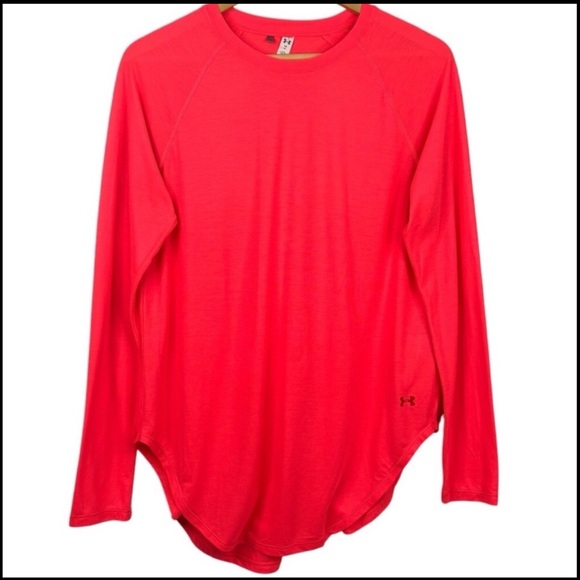 Under Armour Orange Lightweight Cut out back Long Sleeve Activewear Shirt - Picture 8 of 8